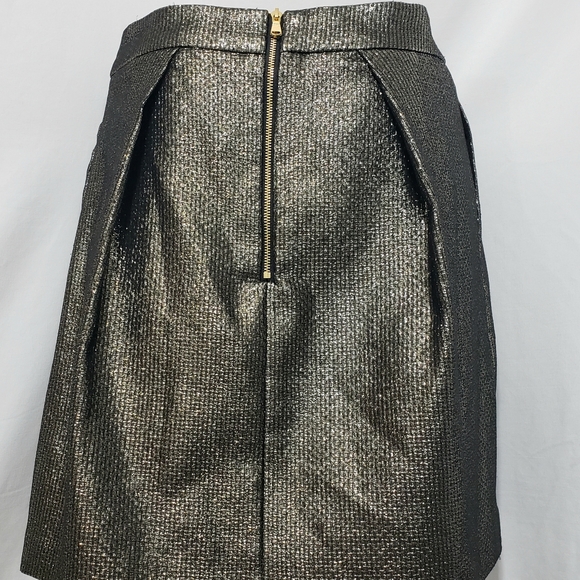 Trina Turk Black & Gold Metallic A-Line Sk… - Picture 5 of 8